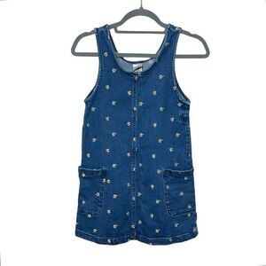 Hanna Anderson Girl's Denim Daisy Jean‎ Dress, 10
